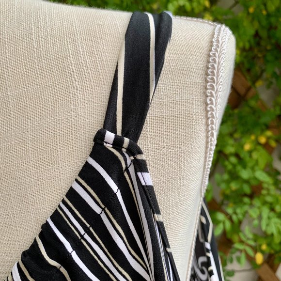 White House Black Market Geometric Sleeveless Black White Tan Shift Dres… - Picture 7 of 10